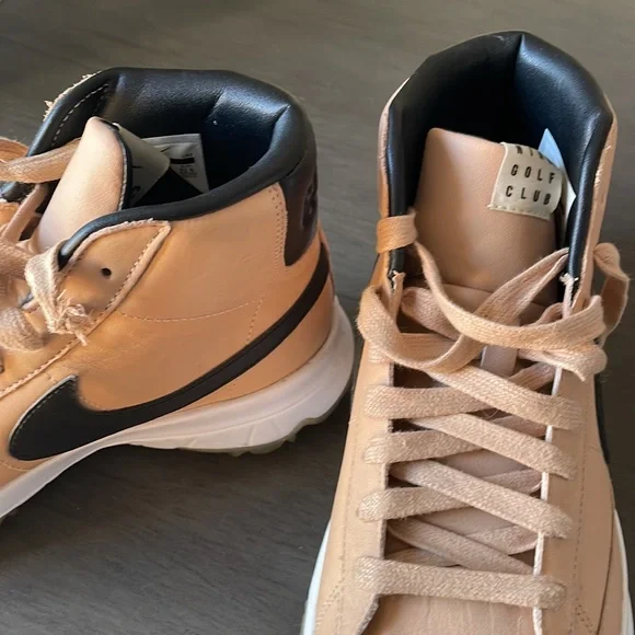 Nike Tan/Cream Golf Club Collection High Top Sneakers Sz 6.5 - Picture 2 of 6